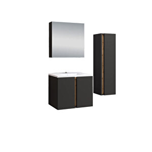 %100 Mdf - 65 Cm Lavina Banyo Dolabı + 30 Cm Lavina Boy Dolabı