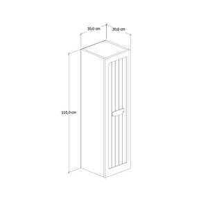 %100 Mdf - 30 Cm Aren Boy Dolabı