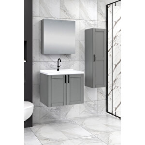 %100 Mdf - 65 Cm Riva Banyo Dolabı + 30 Cm Riva Boy Dolabı