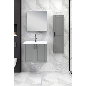 %100 Mdf - 65 Cm Riva Banyo Dolabı + 30 Cm Riva Boy Dolabı