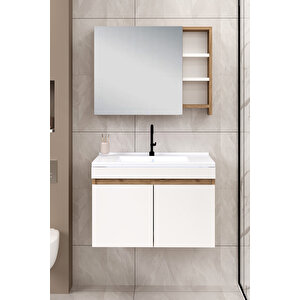 %100 Mdf - 80 Cm Saura Banyo Dolabı