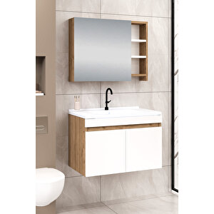 %100 Mdf - 80 Cm Saura Banyo Dolabı