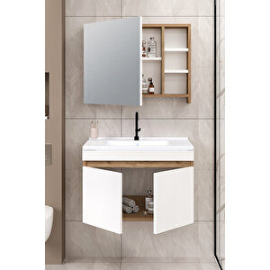 %100 Mdf - 80 Cm Saura Banyo Dolabı