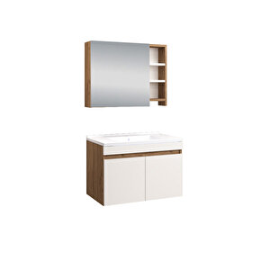 %100 Mdf - 80 Cm Saura Banyo Dolabı