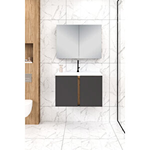 %100 Mdf - 80 Cm Lavina Banyo Dolabı