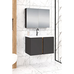 %100 Mdf - 80 Cm Lavina Banyo Dolabı