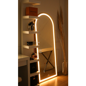 Dokun Led Işıklı Boy Aynası Beyaz