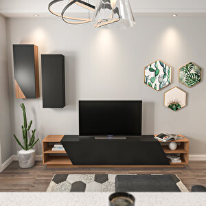 Zebra Tv Ünitesi Siyah Teak Siyah-Teak