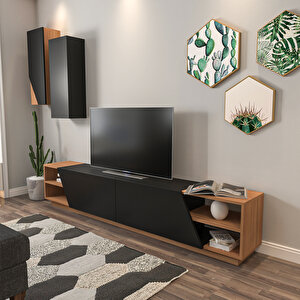 Zebra Tv Ünitesi Siyah Teak Siyah-Teak