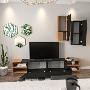 Zebra Tv Ünitesi Siyah Teak Siyah-Teak