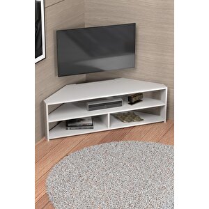 Tv Sehpasi Köşe Tv Üni̇tesi̇ Beyaz