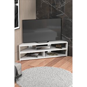 Tv Sehpasi Köşe Tv Üni̇tesi̇ Beyaz