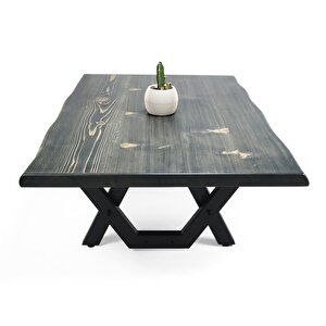 Doğal Ağaç Masif Hibrit Kütük Yemek Masası Ve Sehpa 75cm X 115cm