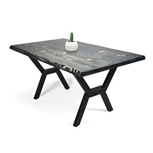 Doğal Ağaç Masif Hibrit Kütük Yemek Masası Ve Sehpa 75cm X 115cm