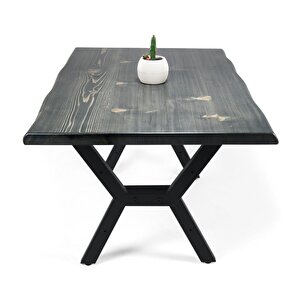 Doğal Ağaç Masif Hibrit Kütük Yemek Masası Ve Sehpa 75cm X 115cm