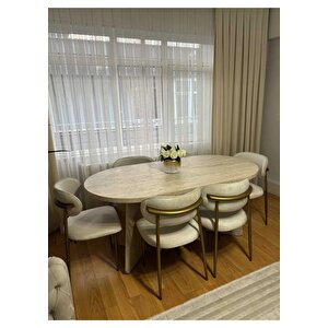 Lux Masa Takımı Ahşap Masa Takımı 6 Kişilik Masa Sandalye Takımı