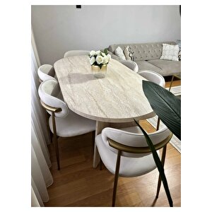 Lux Masa Takımı Ahşap Masa Takımı 6 Kişilik Masa Sandalye Takımı