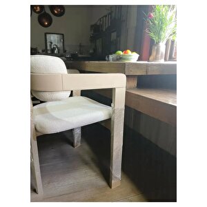 Luci İskandinav Tarzı 6 Sandalyeli Oval Masa Takımı