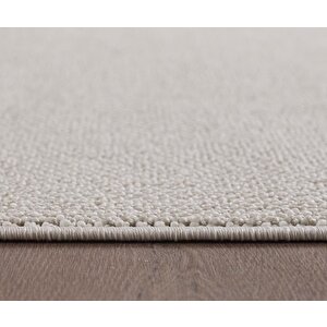 Yumuşak Bukleli Sisal Jüt Salon Oturma Odası Krem Renkli Yuvarlak Halı