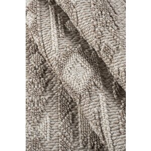 Modern Tasarımlı Jüt Dokuma Loop Sisal Kahve Renk Halı