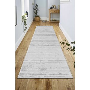 Pamuk Tabanlı Modern Tasarımlı  Sisal Çzigili Gri Renk Halı 200x250 cm