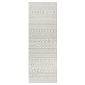 Modern Geometrik Tasarımlı Jüt Dokuma Loop Sisal Krem Renk Halı