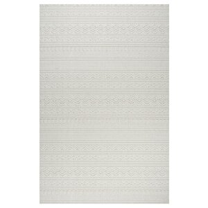 Modern Geometrik Tasarımlı Jüt Dokuma Loop Sisal Krem Renk Halı