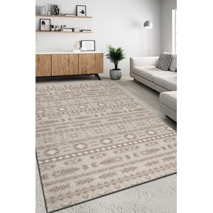 Modern Tasarımlı Jüt Dokuma Loop Sisal Kahve Renk Halı 80x100 cm