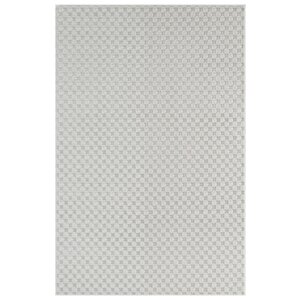 Pamuk Tabanlı Modern Tasarımlı  Sisal Dama Gri Renk Halı