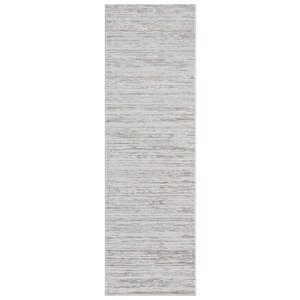 Pamuk Tabanlı Modern Tasarımlı  Sisal Çizgili Bej Renk Halı