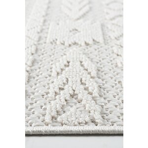 Modern Tasarımlı Jüt Dokuma Loop Sisal Krem Renk Halı