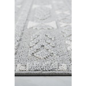 Modern Tasarımlı Jüt Dokuma Loop Sisal Gri Renk Halı