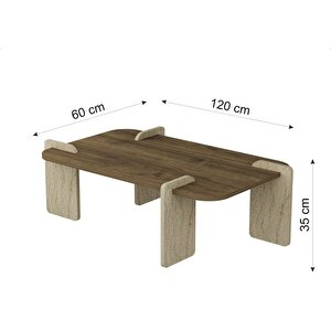 Leapiri Orta Sehpa Modern Ceviz Desen