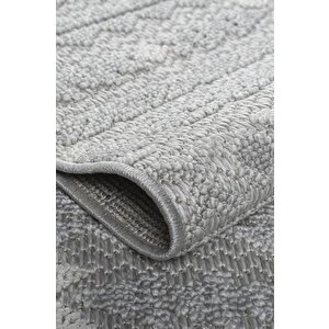 Modern Tasarımlı Jüt Dokuma Loop Sisal Gri Renk Halı