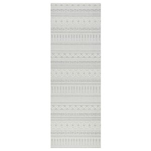 Modern Geometrik Tasarımlı Jüt Dokuma Loop Sisal Gri Renk Halı