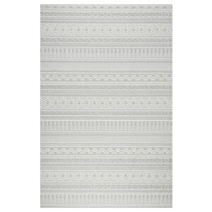 Modern Geometrik Tasarımlı Jüt Dokuma Loop Sisal Gri Renk Halı