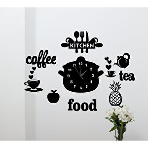 Ki̇tchen Mutfak Duvar Saati̇ Dekorasyon Coffe Tea Dekor
