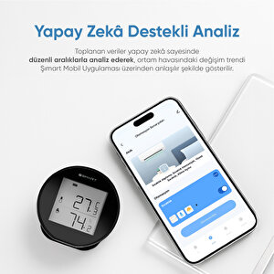 Şımart Akıllı Termometre Wi-fi Bağlantılı Sıcaklık Ve Nem Ölçer, Uygulama Destekli