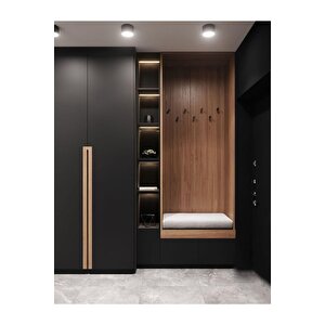 Mat Siyah Mobilya Dolap Kaplama Folyosu 122 Cm X 1 Metre