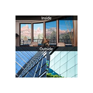 Aynalı Cam Filmi Oto Araç Ev Bina Balkon Ofis 152 Cm X 1 Metre