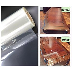 Şeffaf Parlak Yapışkanlı Folyo Koruma Folyosu 30 Cm X 3 Metre