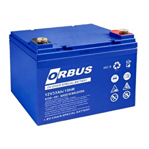 Orbus 12 Volt 33 Amper (12v 33a) Engelli Araç Aküsü Malezya Üreti̇m