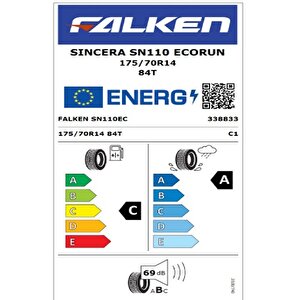 175/70 R14 Tl 84t Sincera Sn110 Ecorun Oto Yaz Lastiği (üretim Tarihi:2024)