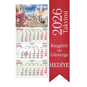 2026 Orta Boy Kuşe Gemici Takvimi Denizci Duvar Takvimi 31x70 Cm