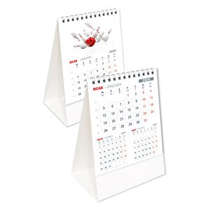 2026 Ofis Piramit Masa Takvimi Dikey Masaüstü Takvim 21x17 Cm