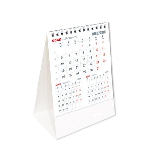 2026 Ofis Piramit Masa Takvimi Dikey Masaüstü Takvim 21x17 Cm