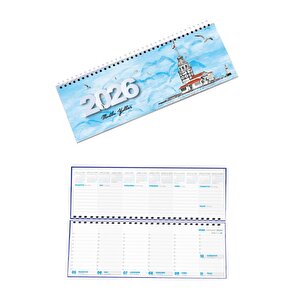 2026 Haftalık Masa Takvimi Masa Sümeni Küçük Boy 31x11 Cm