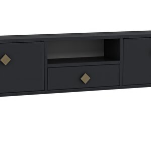 1305dropct-1 Duvara Montaj Tv Sehpasi ANTRASİT-ALTIN KULP