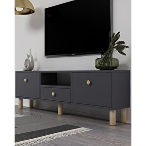 1310dropdd-1 Bohem Tv Sehpasi ANTRASİT-SAFİR KULP Antrasit-Safirmeşe