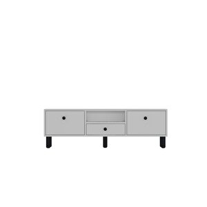 1310dropct-1 Bohem Tv Sehpasi BEYAZ-SİYAH KULP Beyaz-Siyah